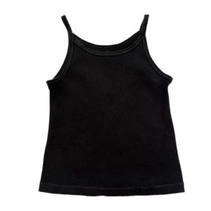 Brandy Melville John Galt 100% Cotton Black/Black Wash Tank Top